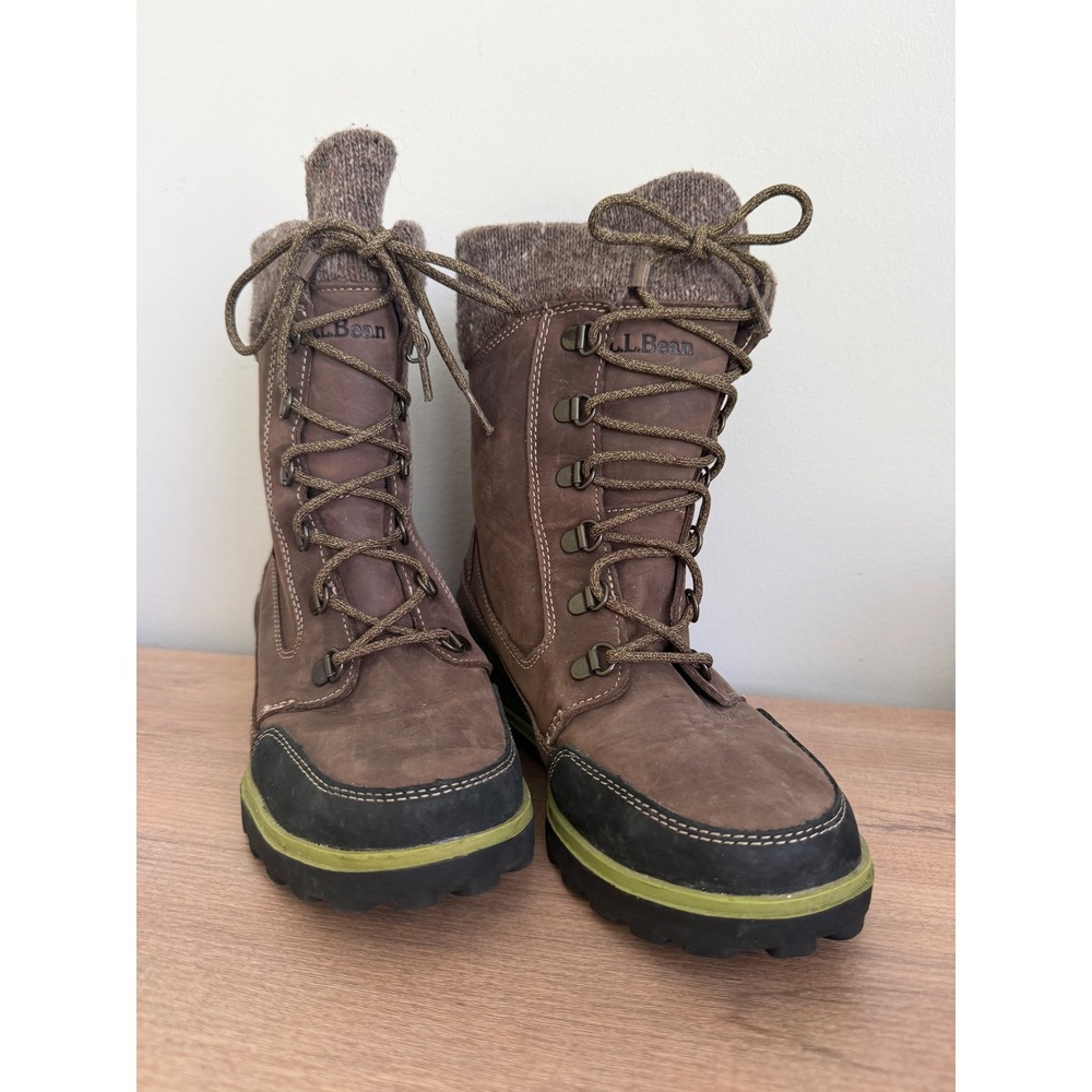 L.L.Bean TEK2.5 PrimaLoft Waterproof Winter Boots Brown Women's 7 M 504632